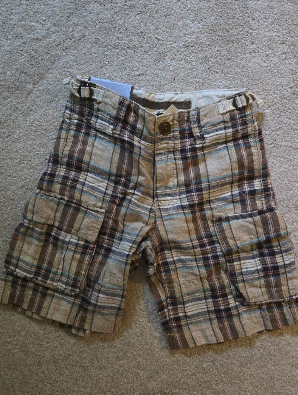 NWT Baby GAP Tan/Brown Plaid Shorts Size 2 Years